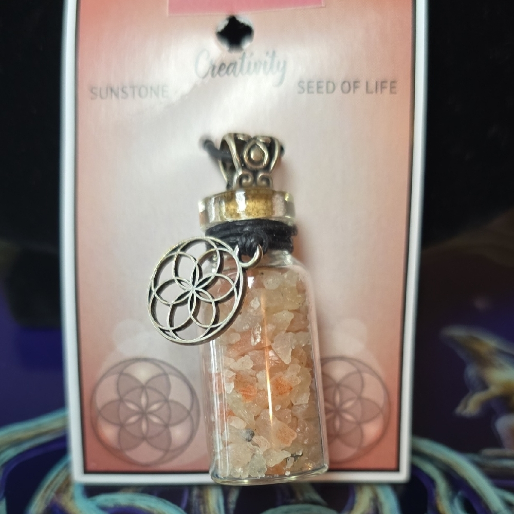 Sunstone Seed of Life Pendant - Creativity